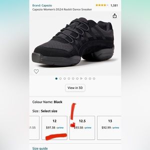 Capezio DS24 Rockit Dance Sneaker NEW!!